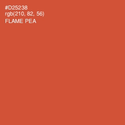 #D25238 - Flame Pea Color Image